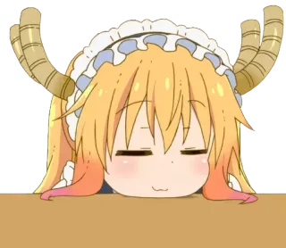 😴 Tohru Miss Kobayashi's Dragon Maid Anime, Naga, Maid, Chibi, Imut, Tohru telegram sticker
