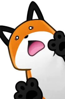 😨 zorro, animal, dibujos animados, mono, kawaii, emocionado, sorpresa telegram sticker