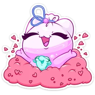 🥰 귀여운, 카와이, 만화, 사랑스러운, 하트, 구름, 달콤한 telegram sticker