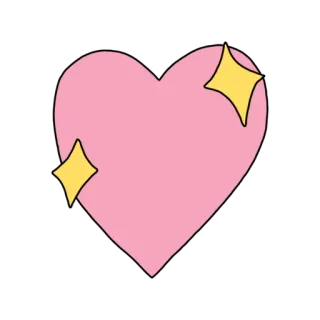 💖 coração, amor, rosa, brilhos, fofo whatsapp sticker