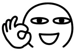 👌 ok, accordo, approvazione, gesto, emoticon, adesivo telegram sticker