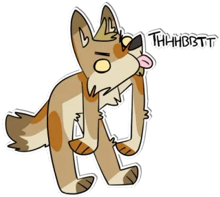 😛 THHHBBTT dog, tongue, cartoon, animal, sticker, funny, drawing telegram sticker