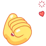 😘 gesto ofensivo, gesto con la mano, dedo corazón telegram sticker