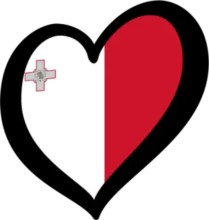 🇲🇹 malta, flaga, serce, kraj, naród telegram sticker