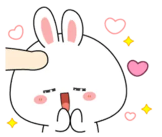 😀 토끼, 귀여운, 하트, 별, 만화, 동물, 사랑 telegram sticker