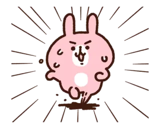 🏃 rabbit, angry, cute, bunny, cartoon whatsapp sticker