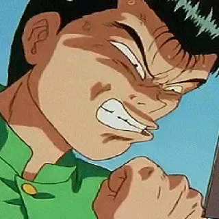 💪 Yusuke Urameshi Yu Yu Hakusho Аниме, Манга, Бои, Злой, Юске, Юске Урамеши, Спирит Ган telegram sticker