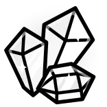 💎 cristaux, minéraux, pierres précieuses, géométrique, nature whatsapp sticker