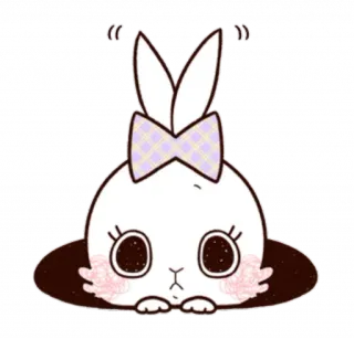 🥺 coelho, fofo, animal, desenho, kawaii, adesivo telegram sticker