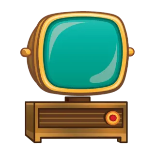 📺 tv, television, retro, vintage, old, screen telegram sticker