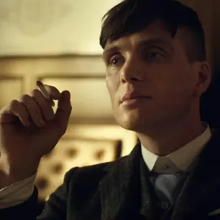 😐 Thomas Shelby Peaky Blinders Cillian Murphy, Peaky Blinders, Thomas Shelby, TV Serie, Zigarette, Gangster telegram sticker