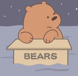 👀 BEARS ours, dessin animé, animal, mignon, We Bare Bears telegram sticker
