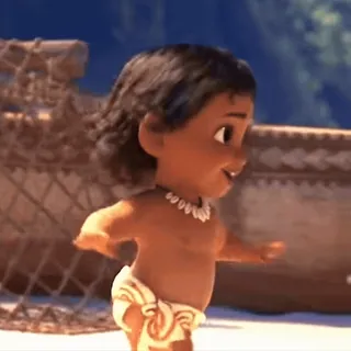 🪔 Moana bébé, dessin animé, enfant, mignon, Moana telegram sticker