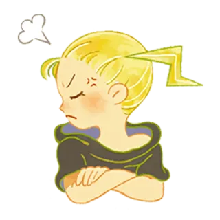 😤 wütend, verärgert, Cartoon, Ausdruck, Emotion, frustriert telegram sticker