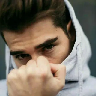 ⚡ homme, sweat à capuche, portrait, décontracté, mode, style telegram sticker
