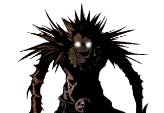 🦅 Ryuk Death Note Аниме, Демон, Тетрадь смерти, Рюк, Жуткий, Шинигами, Ужасы, Манга telegram sticker