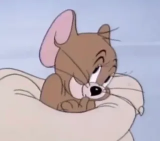 🤍 Jerry Mouse Tom and Jerry 만화, 쥐, 제리, 귀여운, 동물, 애니메이션 telegram sticker
