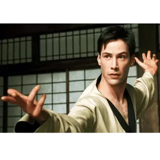 👊 Neo The Matrix The Matrix, นีโอ, คีอานู รีฟส์, ศิลปะการต่อสู้, แอ็คชั่น, วิทยาศาสตร์ whatsapp sticker