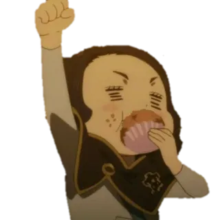 🥮 Charmy Pappitson Black Clover Anime, Black Clover, Charmy Pappitson, Comida, Comiendo whatsapp sticker