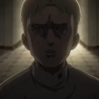 👾 Reiner Braun Attack on Titan アニメ, キャラクター, エモーショナル, シリアス, 男性, 進撃の巨人, ライナー・ブラウン whatsapp sticker