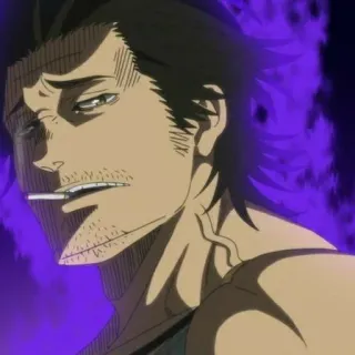 ⚫️ Yami Sukehiro Black Clover Anime, Manga, Yami, Black Clover, Personnage whatsapp sticker