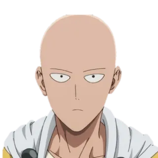😠 Saitama One-Punch Man anime, one-punch man, saitama, hero, bald, funny telegram sticker