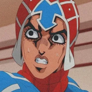 😱 Guido Mista JoJo's Bizarre Adventure Аниме, ДжоДжо, Манга, Персонаж, Выражение лица telegram sticker