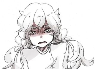 🩹 anime, manga, upset, frustrated, cartoon, girl telegram sticker