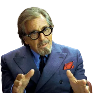 👐 al pacino, aktor, bintang film, potret, pria, selebriti telegram sticker