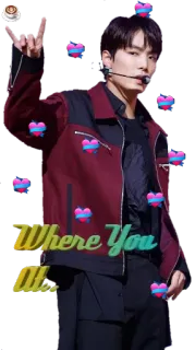 🤟 Where You At. Idole, K-Pop, Musique, Asiatique, Performance telegram sticker