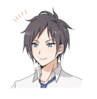 😶 Anime, Manga, Junge, Cartoon, Illustration, Sticker, Charakter whatsapp sticker