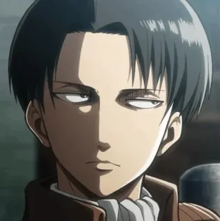 🔗 Levi Ackerman Attack on Titan Anime, Atak Tytanów, Levi, Levi Ackerman, Postać, Poważny, Manga telegram sticker