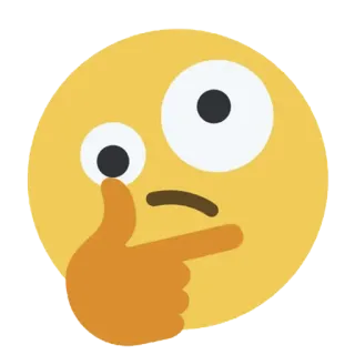 🤔 thinking, emoji, doubt, pondering, question telegram sticker