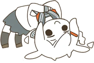 ☺️ anime style, cartoon, cute, character, sticker whatsapp sticker