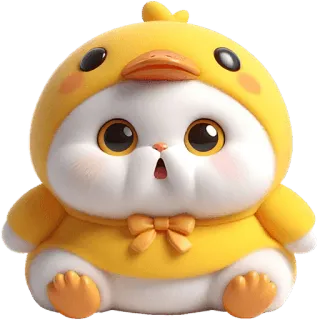 😱 słodki, kaczka, kawaii, kreskówka, żółty, zwierzę telegram sticker