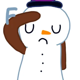 😭 snowman, offensive gesture, winter, snow, hat telegram sticker