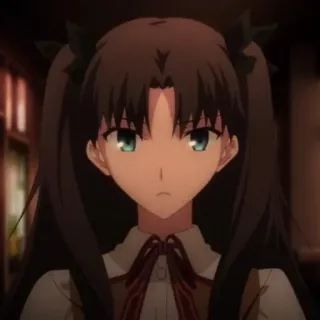 😕 Rin Tohsaka Fate/stay night Anime, Personaggio, Ragazza, Rin Tohsaka, Fate telegram sticker