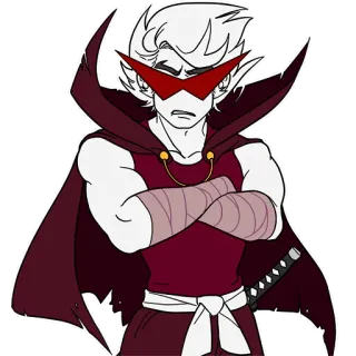 🤨 Dirk Strider Homestuck dirk strider, homestuck, anime, miecz, peleryna, kreskówka telegram sticker