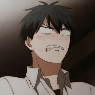 ⛓ anime, portrait, man, angry whatsapp sticker