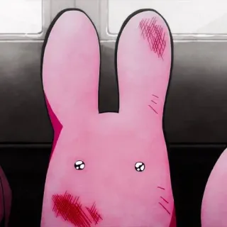 🇯🇪 pink, bunny, anime, cute, mascot, bruised telegram sticker