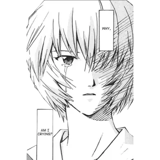😭 Rei Ayanami Neon Genesis Evangelion WHY, AM I CRYING? Anime, Manga, Weinen, Traurig, Rei Ayanami, Evangelion, Neon Genesis Evangelion whatsapp sticker