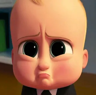 😢 The Boss Baby bébé, patron, dessin animé, drôle, mignon, personnage telegram sticker
