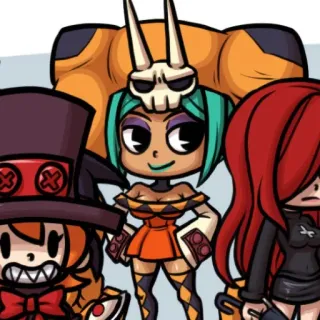 🏆 Skullgirls skullgirls, 비디오 게임, 캐릭터, 애니메이션 telegram sticker