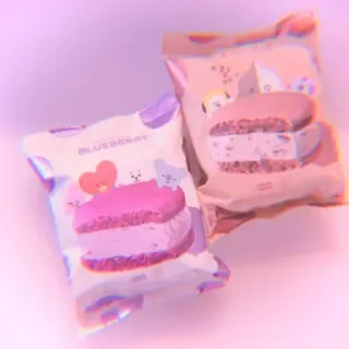 🍥 BLUEBERRY dessert, ice cream, blueberry, food, package, sandwich telegram sticker