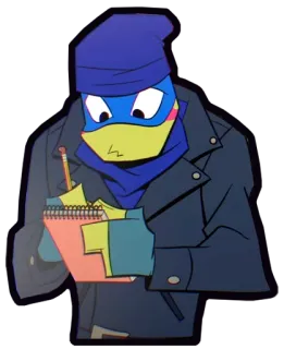 📝 Donatello การ์ตูน, นินจาเต่า, สมุดสเก็ตช์, ภาพวาด, วัยรุ่น, การ์ตูน telegram sticker
