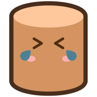 ⚪️ 마시멜로, 우는, 귀여운, 귀여운, 슬픈 telegram sticker