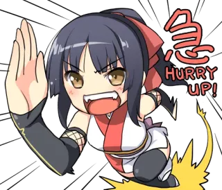 🏃‍♀️ 急
HURRY UP! pośpiech, anime, manga, chibi, pilne, japoński telegram sticker
