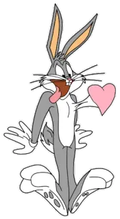 ❤️ Bugs Bunny Dibujos animados, Conejo, Corazón, Amor, Looney Tunes, Warner Bros telegram sticker
