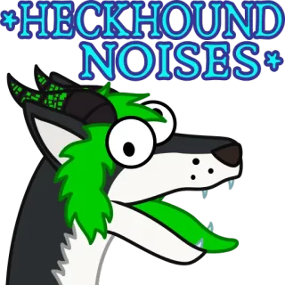 🐺 HECKHOUND NOISES anjing neraka, kebisingan, anjing, kartun, humor, teks, binatang telegram sticker