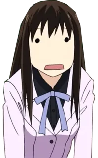 😐 アニメ, 女の子, 制服, ショック, マンガ, びっくり telegram sticker